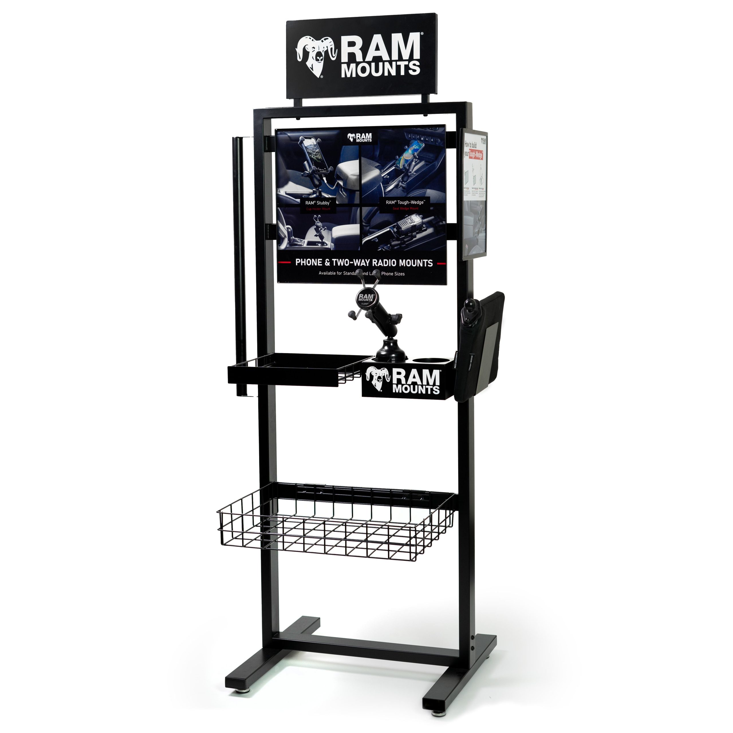 带篮子的RAM®站立式展示
