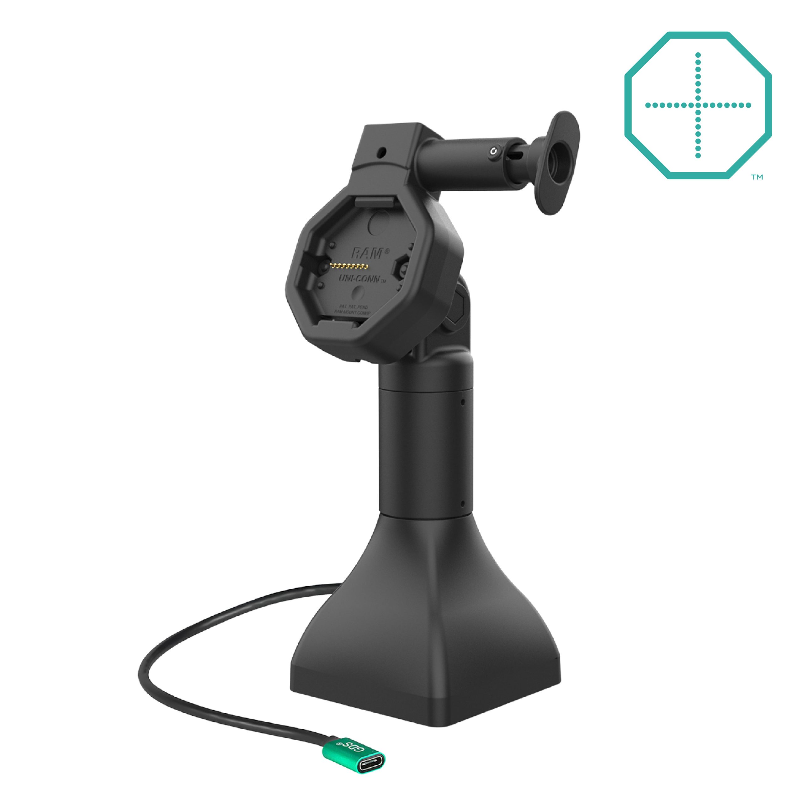 GDS® Uni-Conn™电动7英寸基座底座，配备USB-C