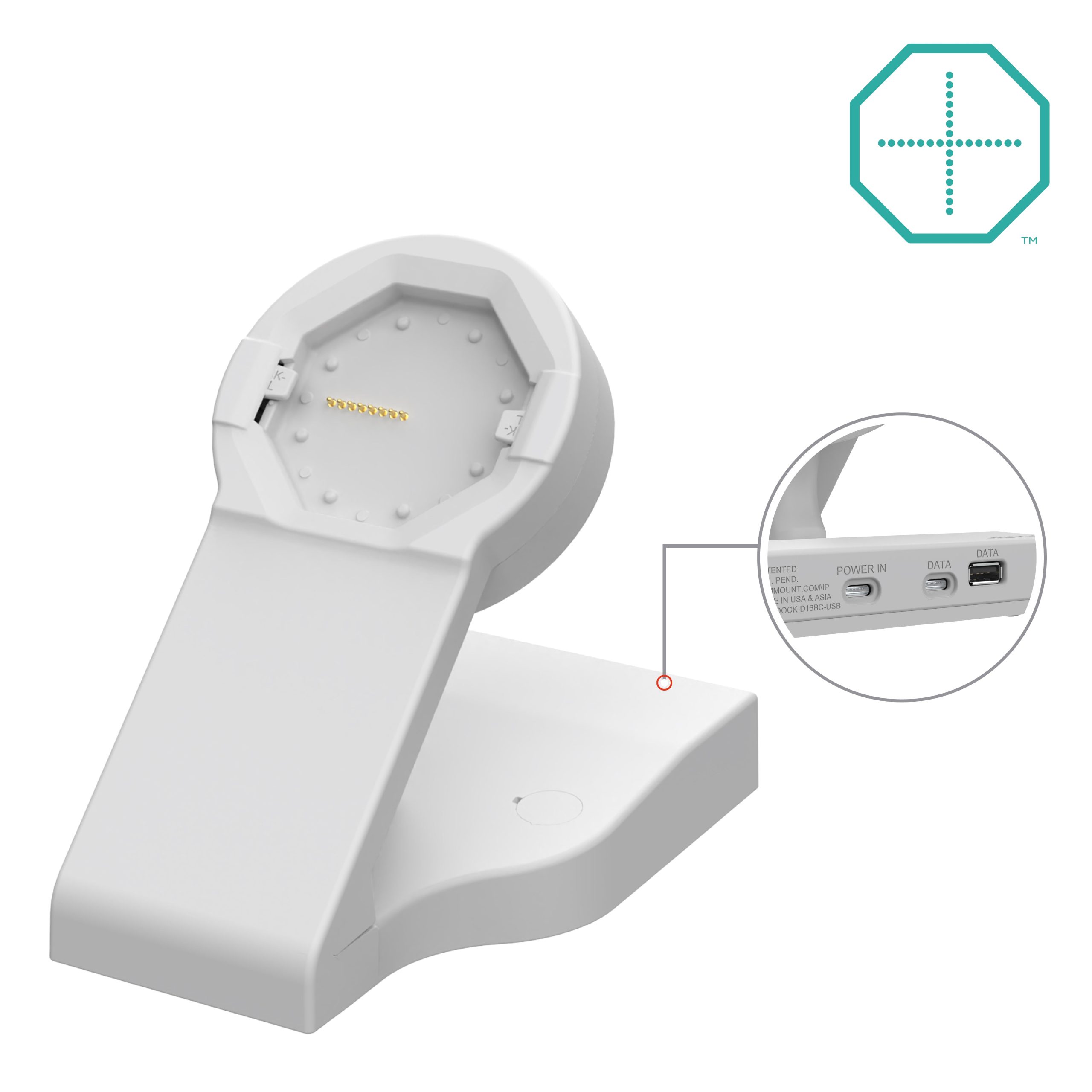 GDS® Uni-Conn™ Powered Desktop Dock，带USB-C电源+数据-灰色