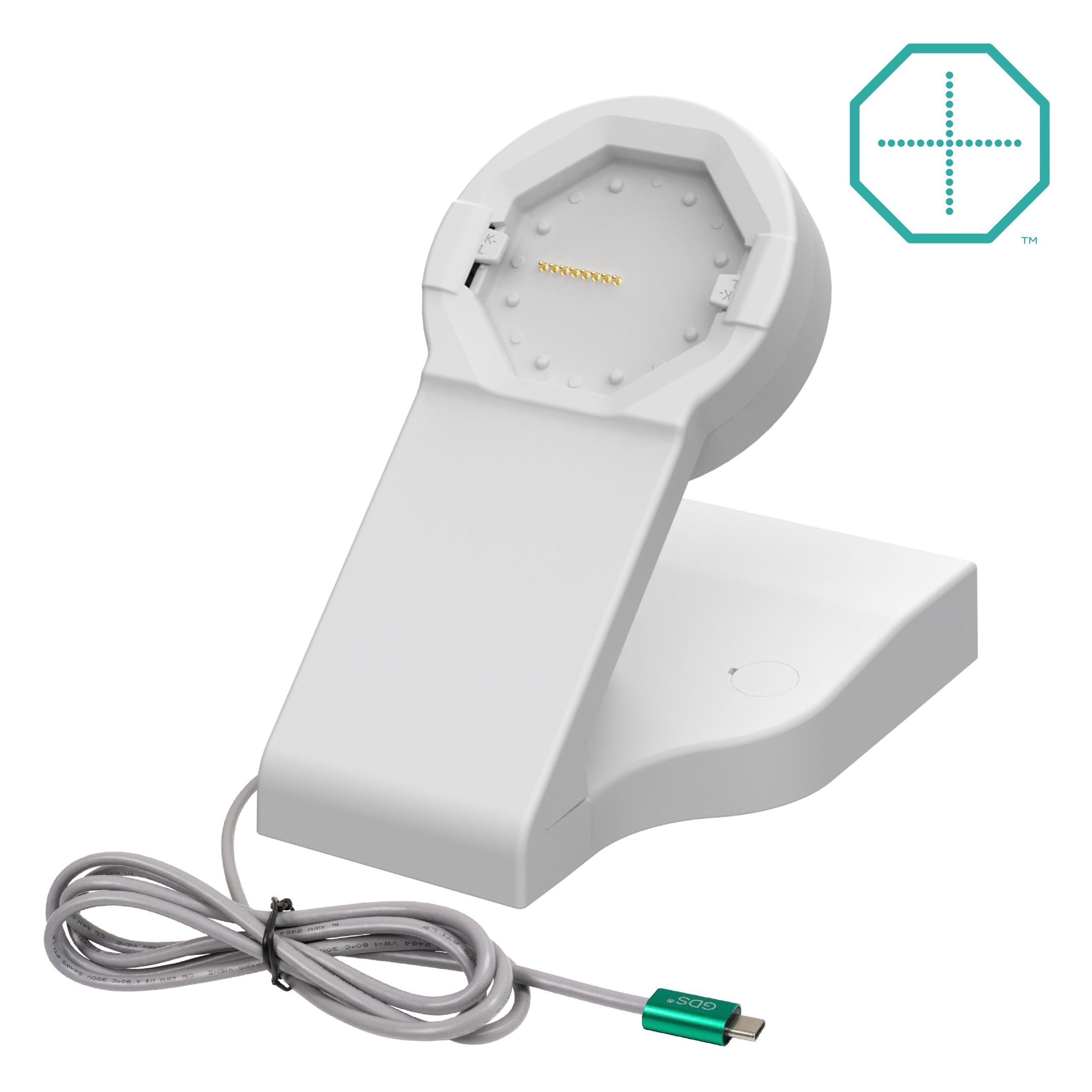 GDS® Uni-Conn™供电台式机底座，带USB-C男性-灰色