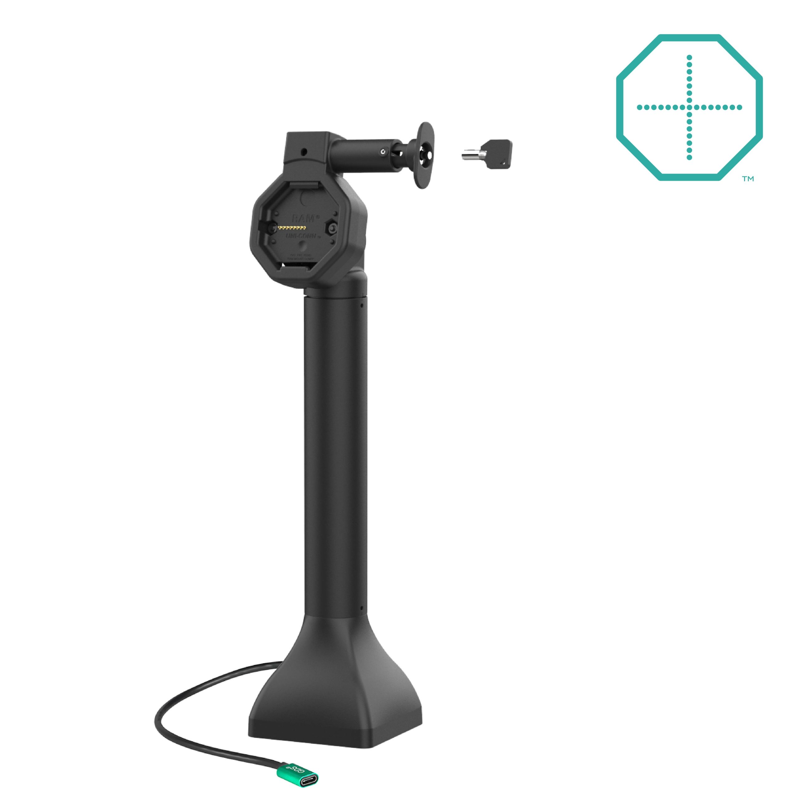 GDS® Uni-Conn™电动14英寸带USB-C的锁定基座底座