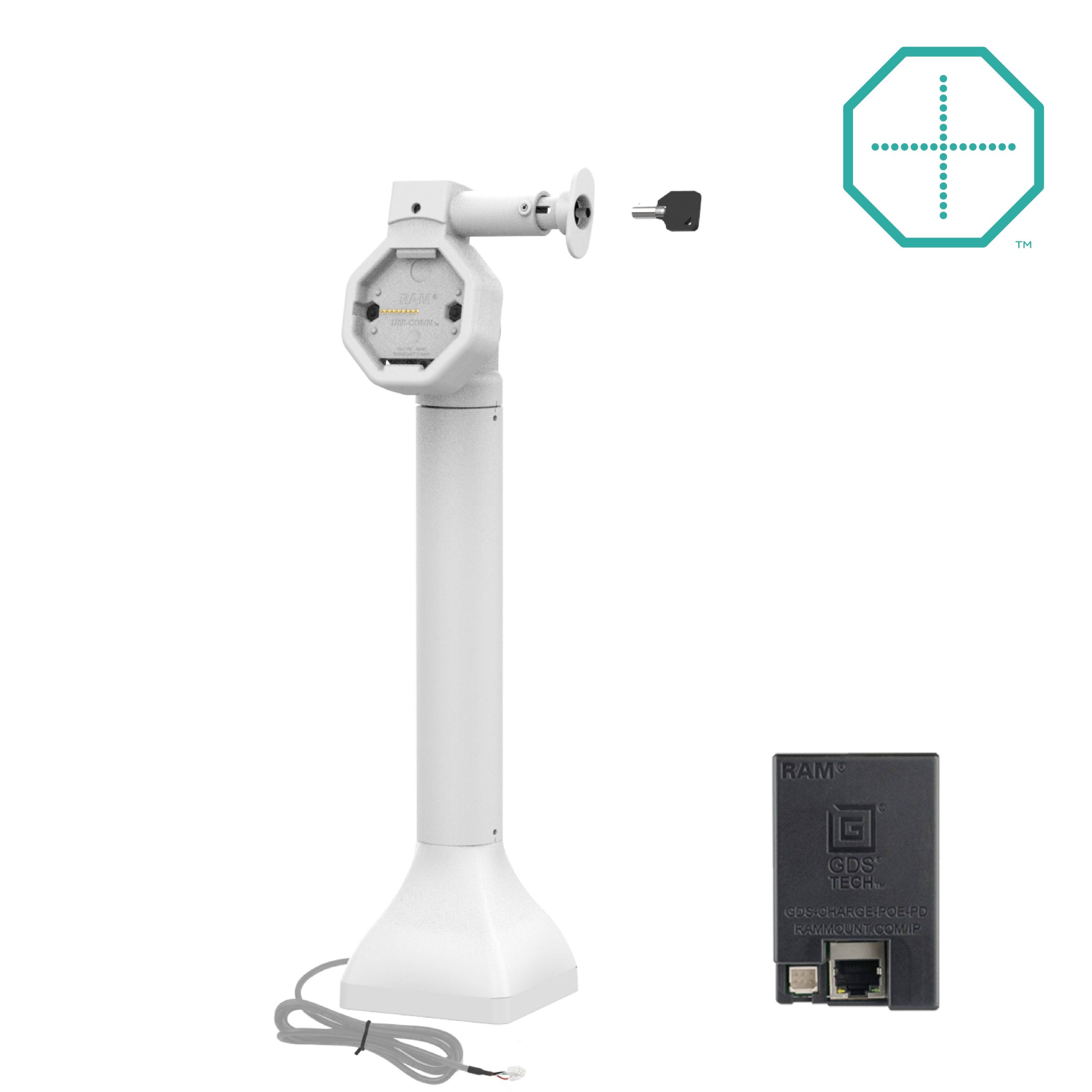 GDS® Uni-Conn™电动14英寸锁定基座底座，带OE-灰色