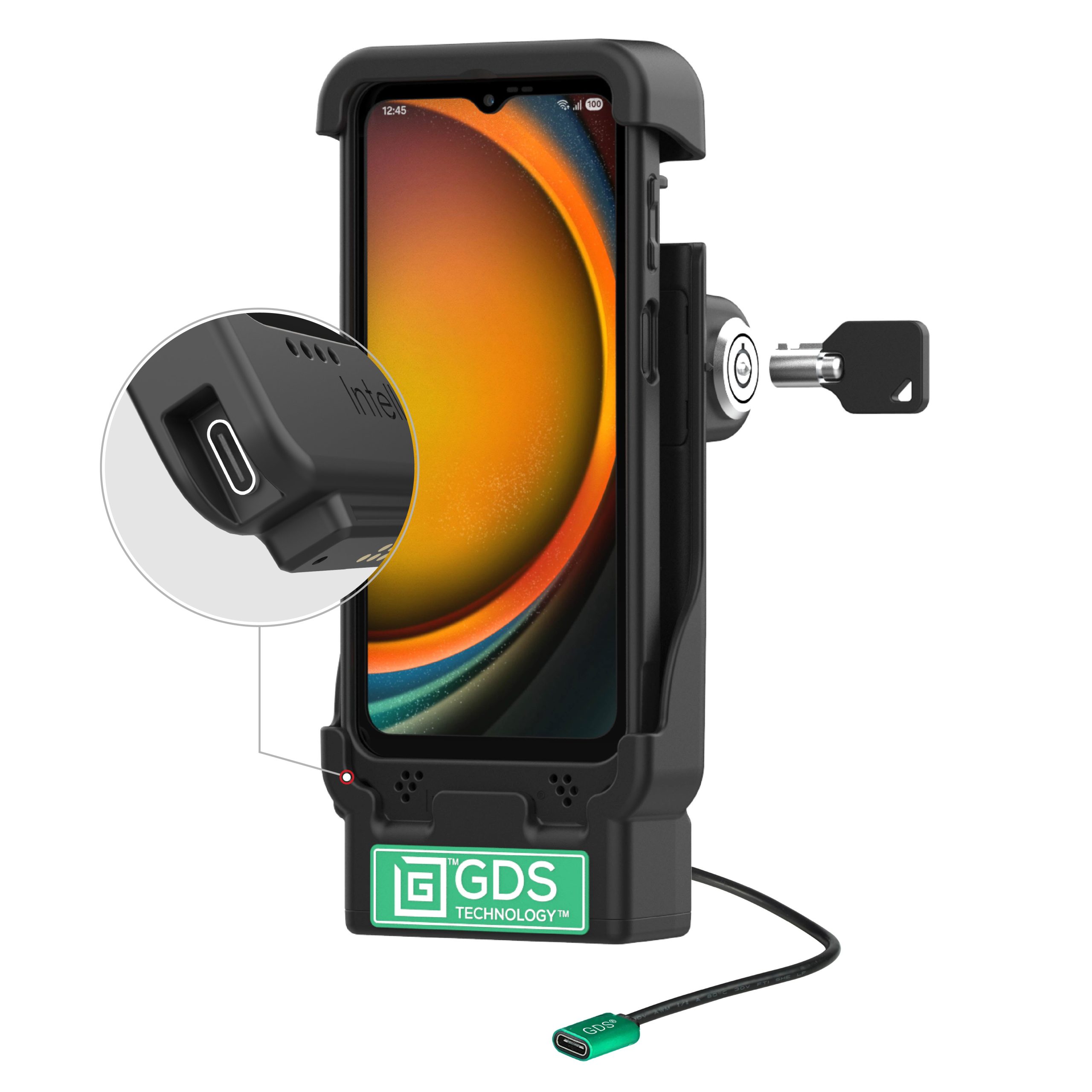 适用于三星XCover 7 Pro/6 Pro的GDS®车载底座，配备USB-C TLR ®