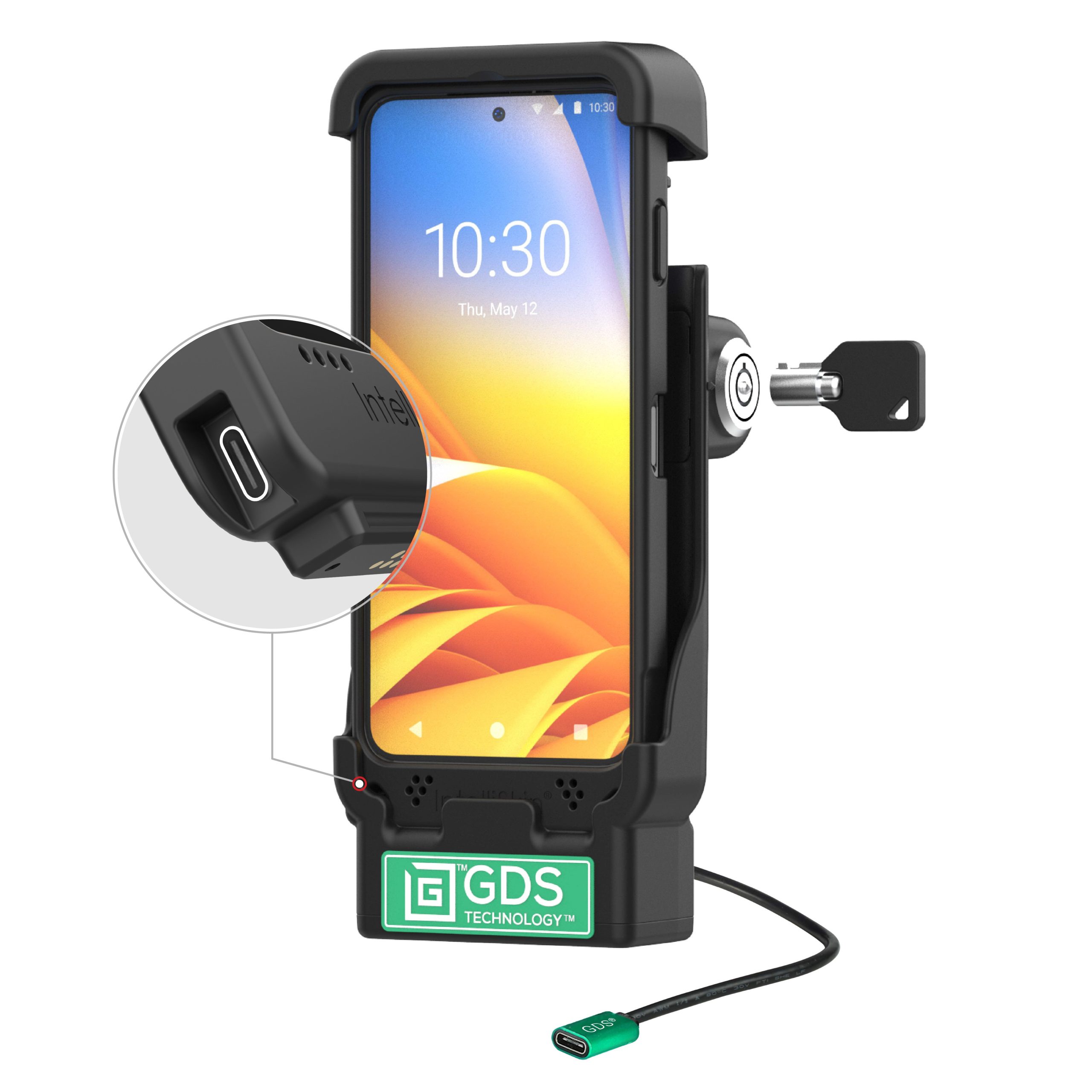 适用于Zebra EM 45的GDS®车载底座，配备USB-C TLR ®