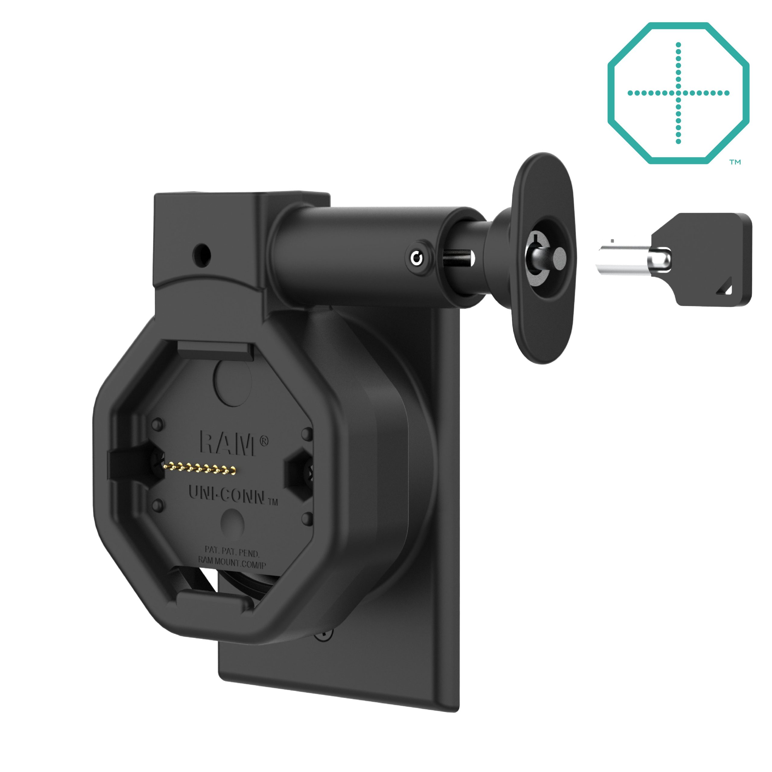 GDS® Uni-Conn™电动锁定墙壁底座，带OE