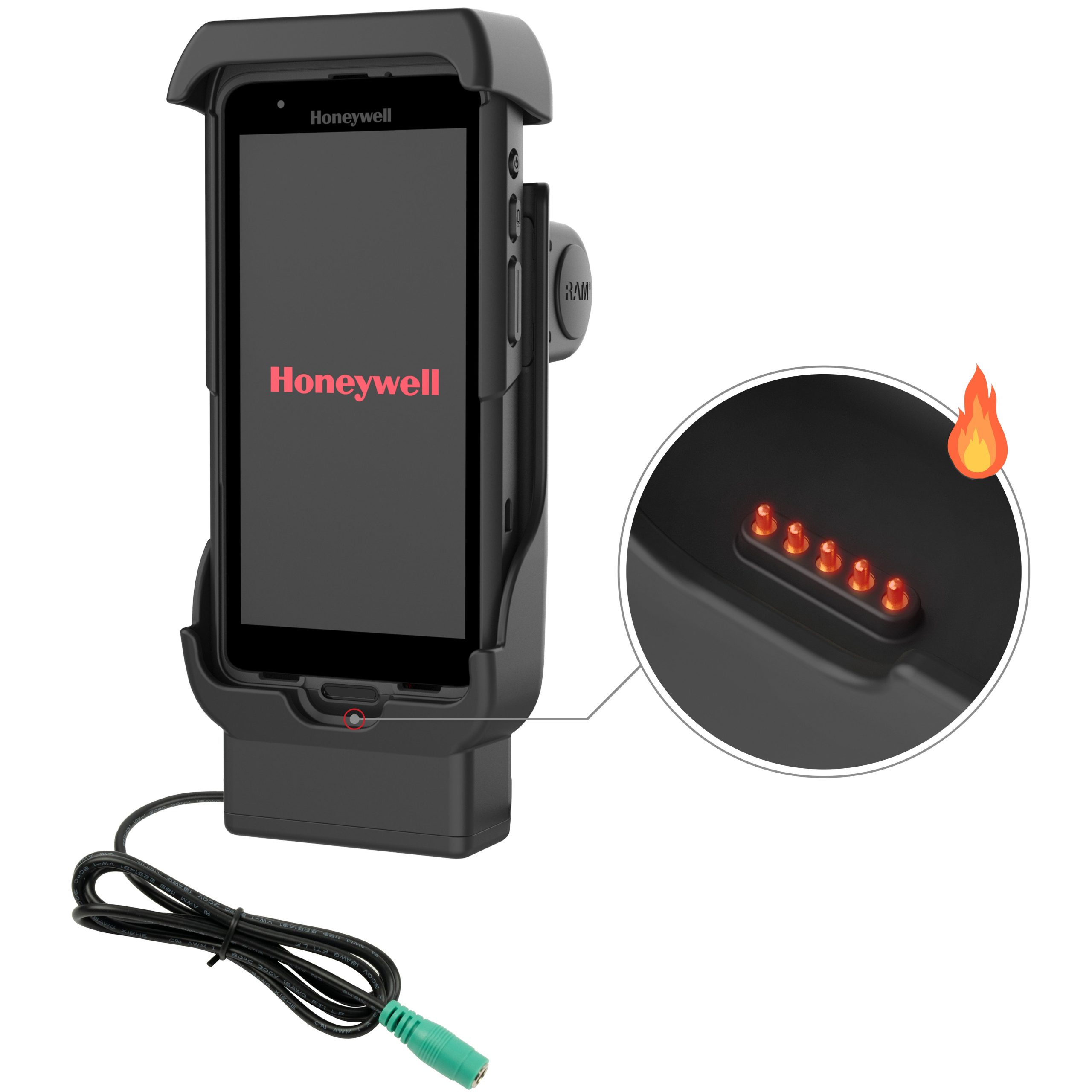 适用于Honeywell CT 40/45/47的RAM®动力底座-加热销