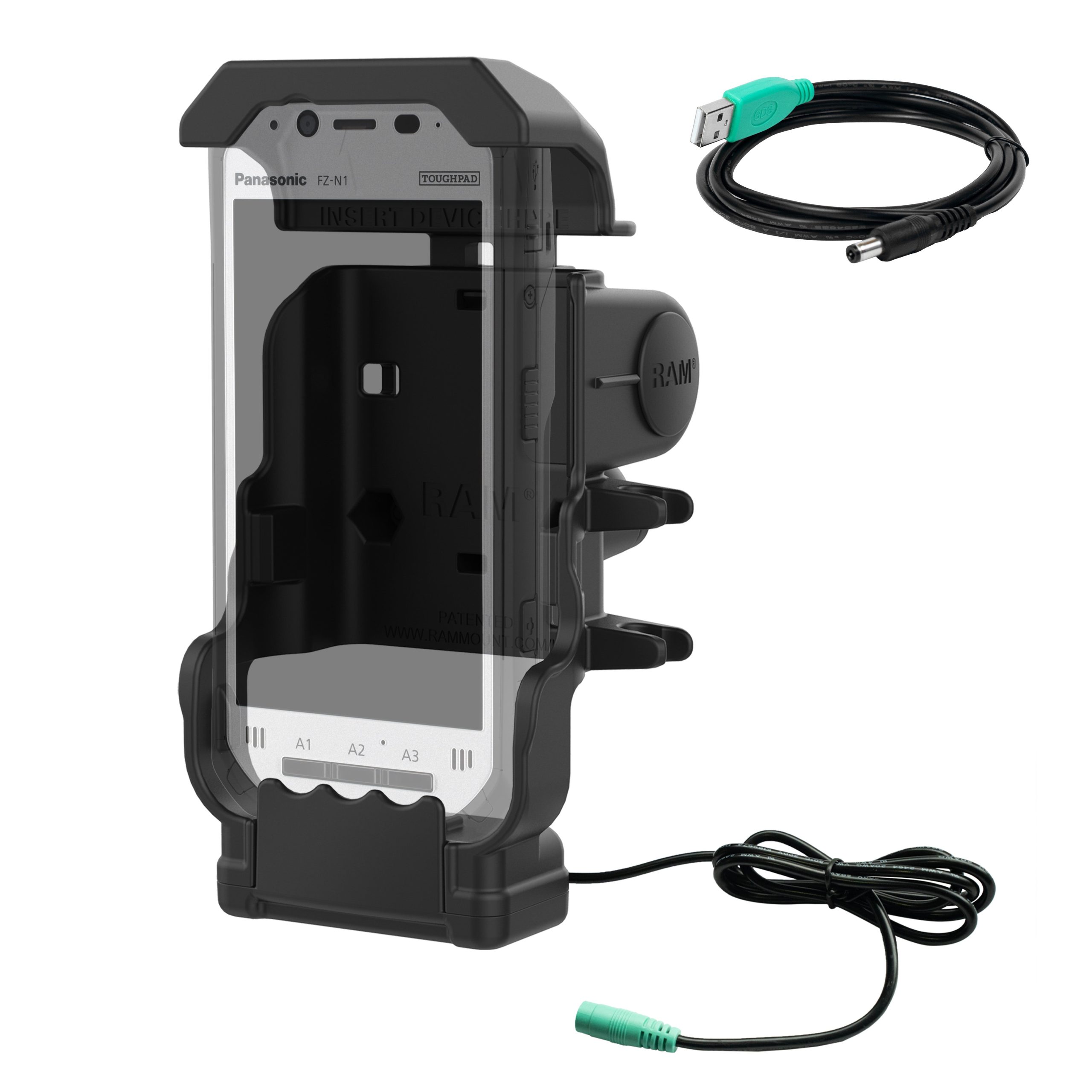 用于Panasonic Toughbook FZ-N1和FZ-F1的RAM®供电底座