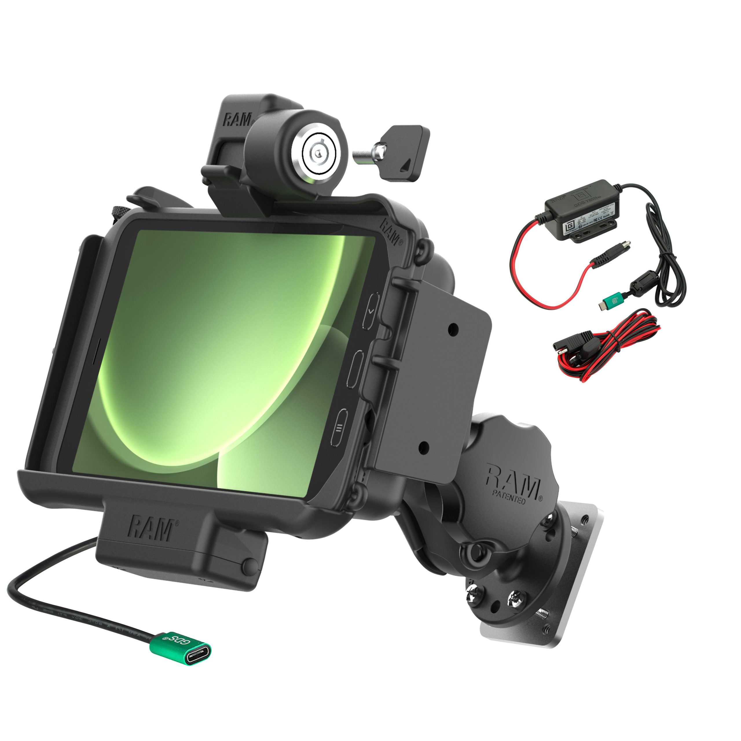 RAM®锁定模块化电动底座和底座，适用于三星Tab Active 5和3