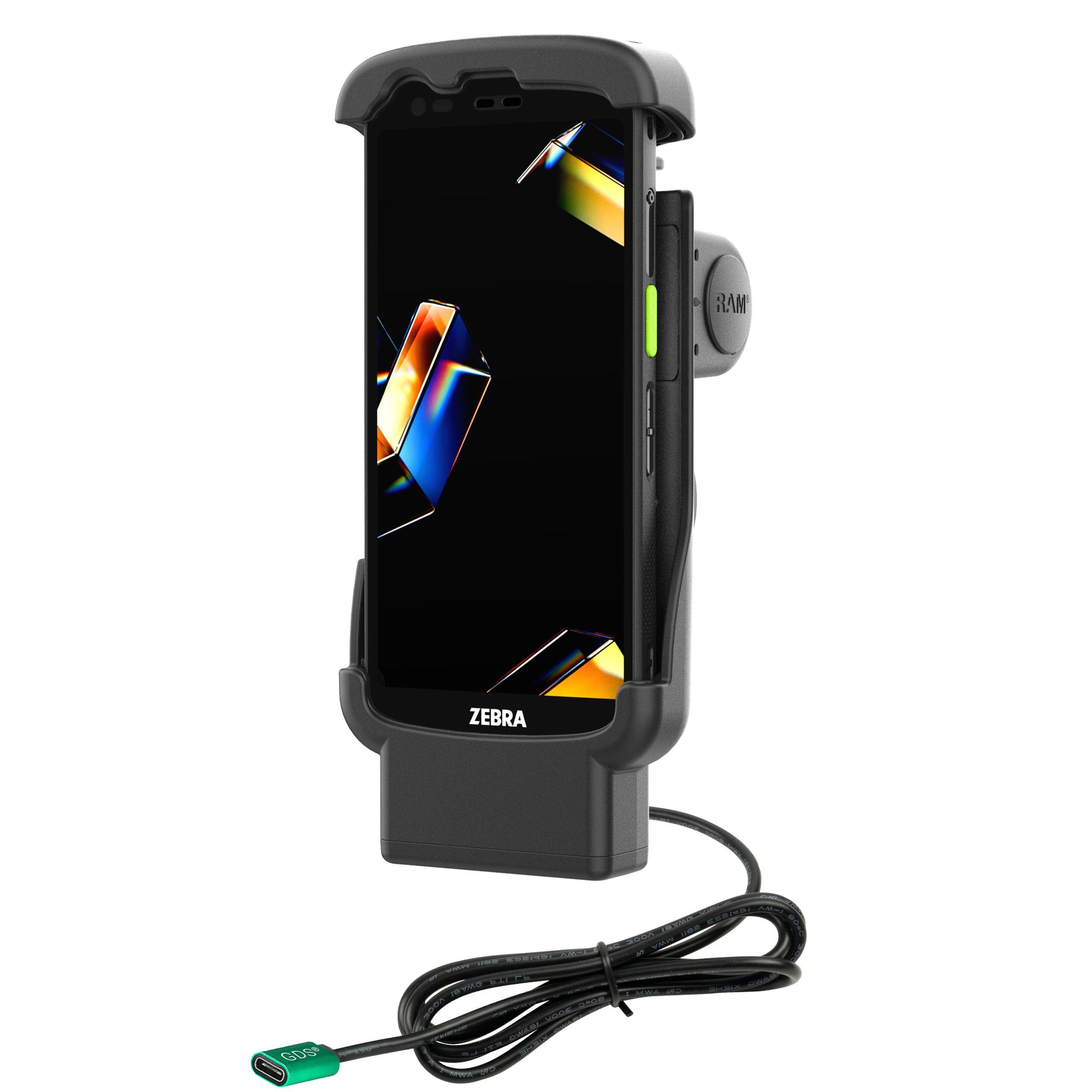 RAM® Form-Fit USB-C Dock，适用于Zebra TC 201和TC 22/TC 27，不带靴子