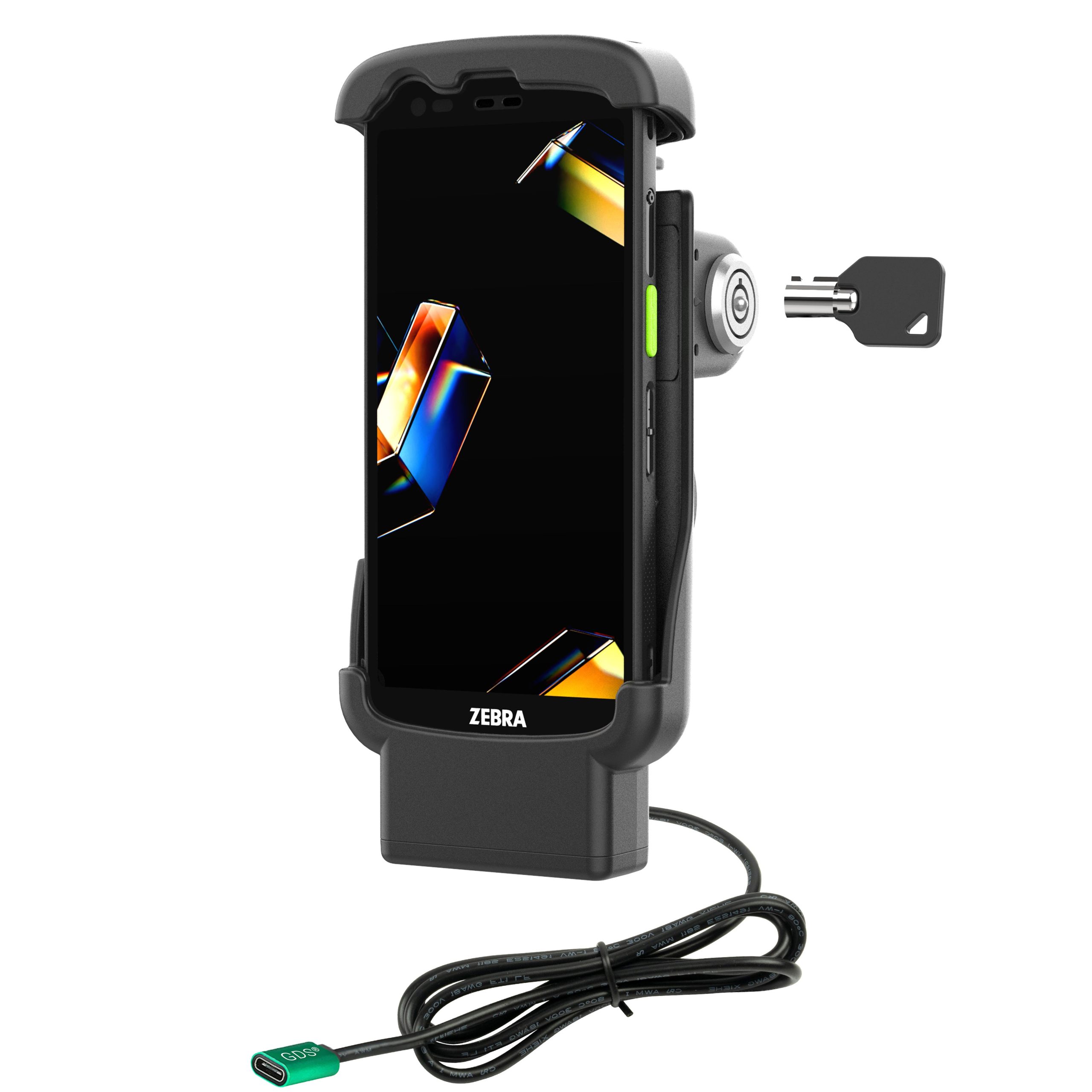 RAM®锁定USB-C Dock，适用于Zebra TC 201和TC 22/TC 27，无需启动