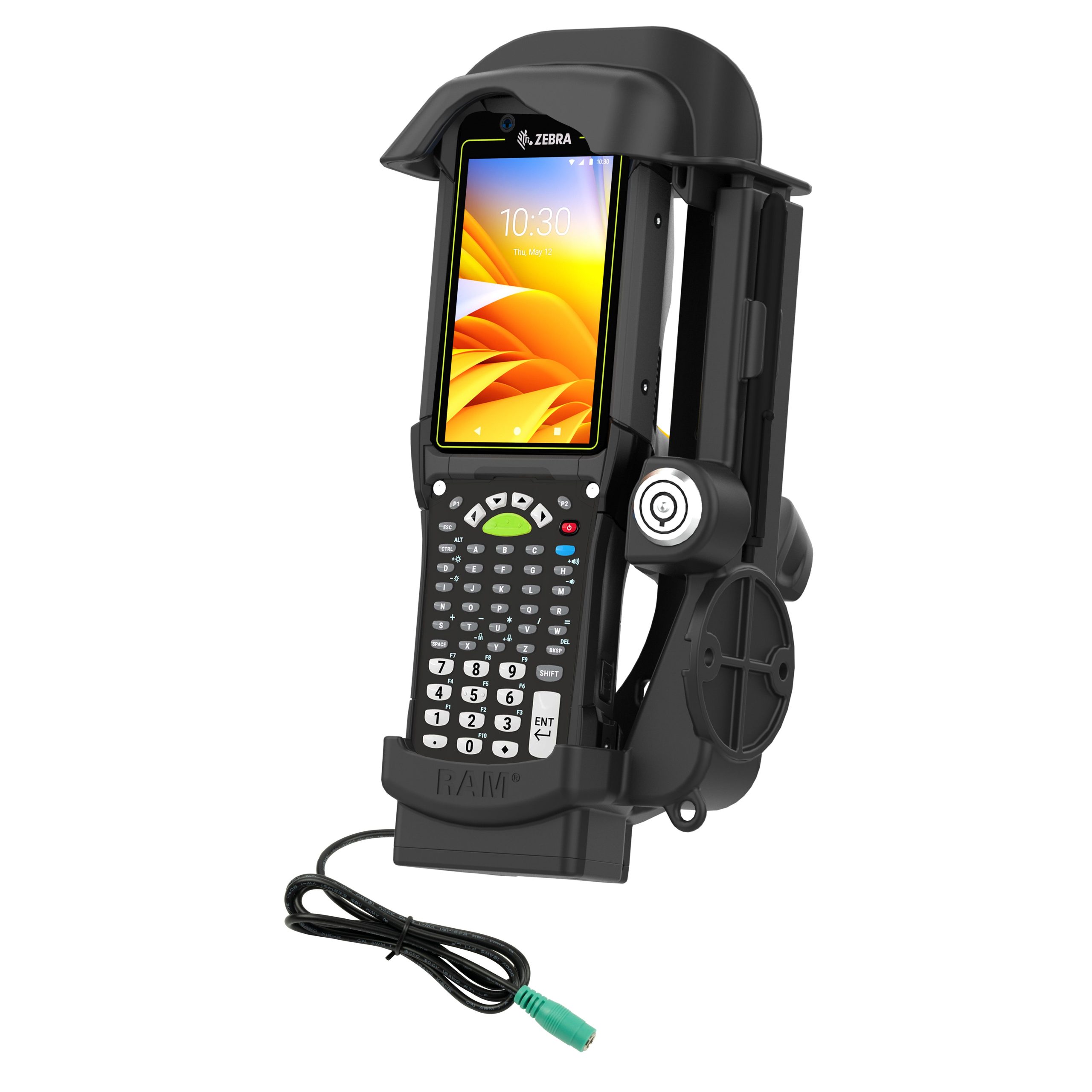 Zebra MC 9400和MC 9300的RAM®锁定电动坞站