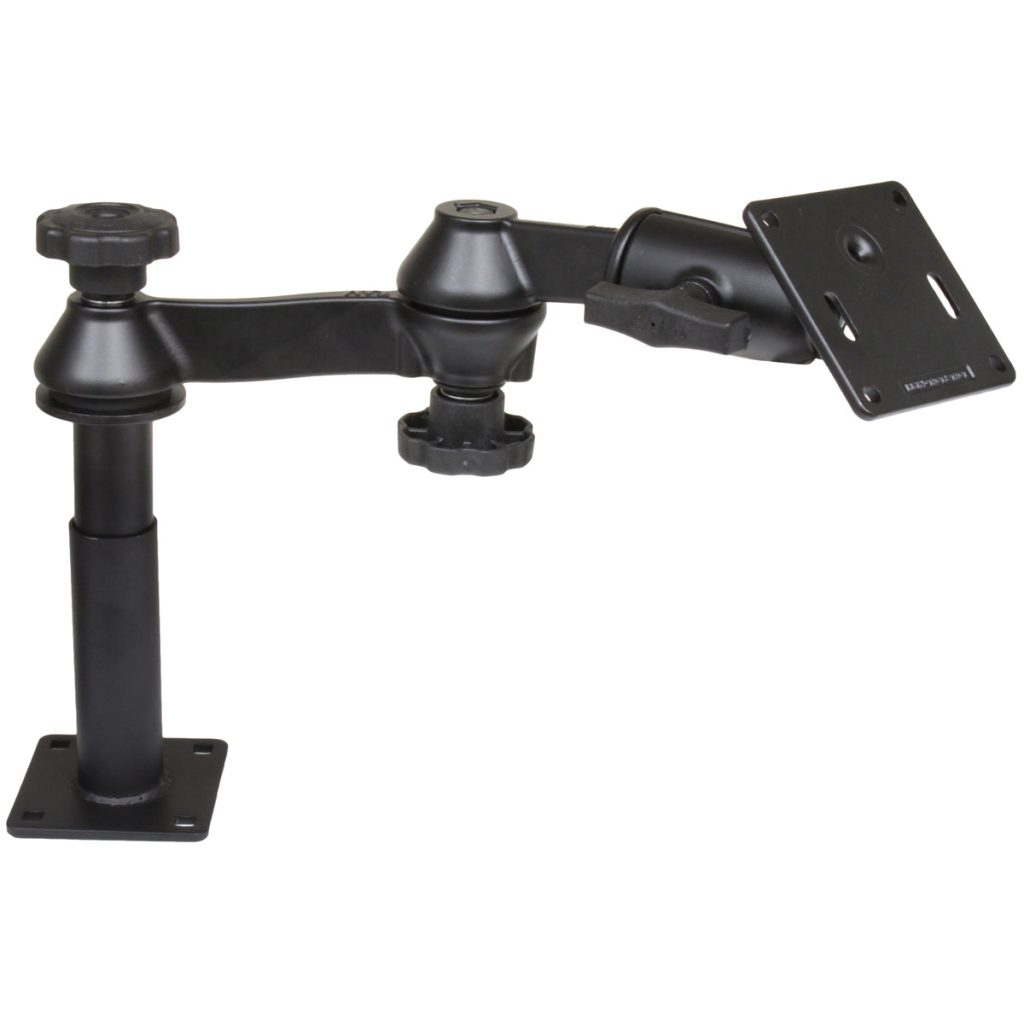 RAM® Tele-Pole™，带4英寸和5英寸杆子、摆臂和75 x75毫米ESA板