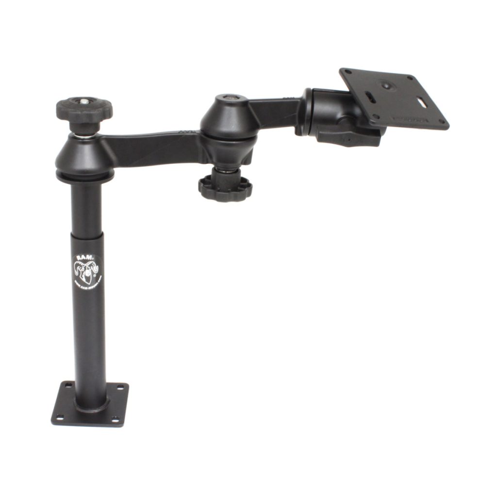 RAM® Tele-Pole™，带8英寸和9英寸杆子、摆臂和75 x75毫米ESA板