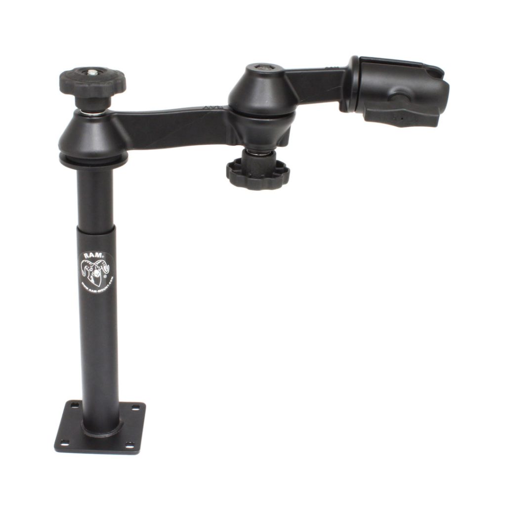 RAM® Tele-Pole™，带8英寸和9英寸杆子和双摆臂